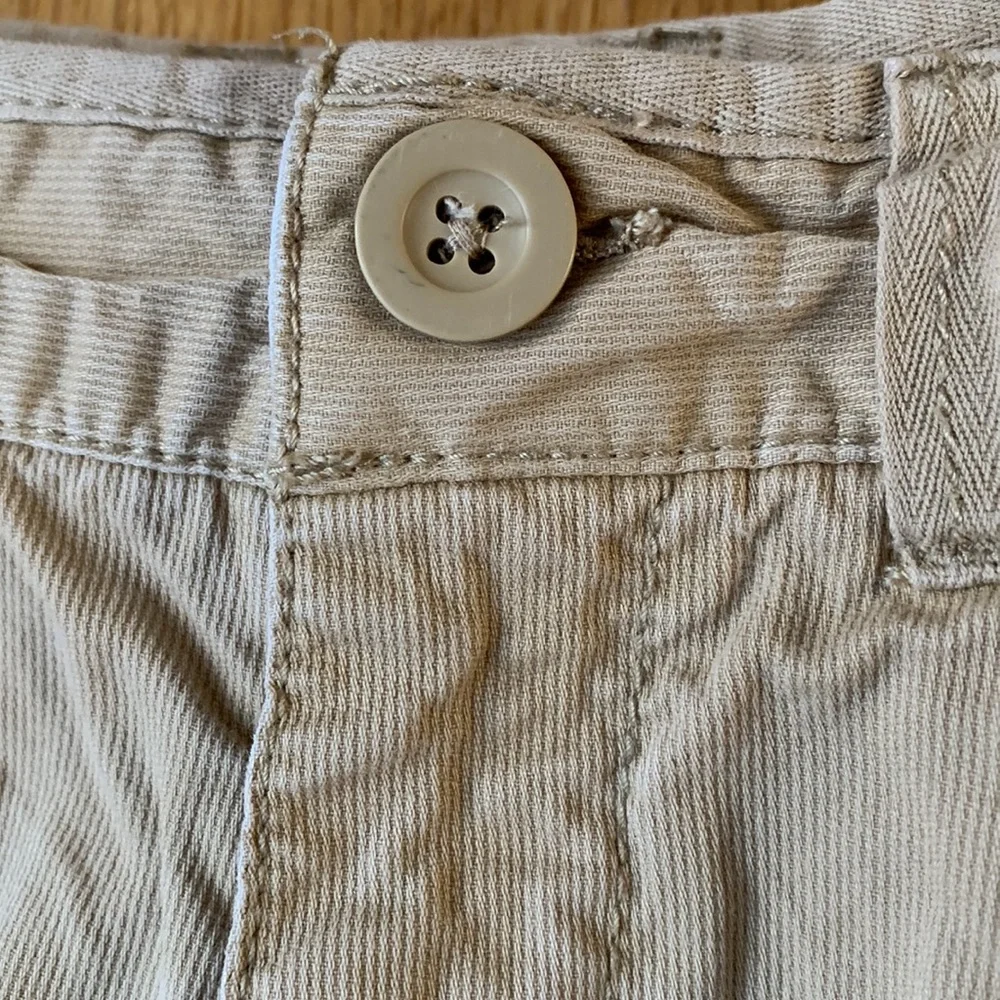 Baby Gap boy size 4 khaki cotton adjustable waist cargo shorts heavy duty VGUC